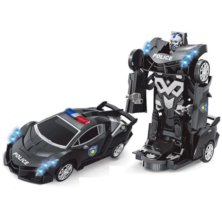 Carrinho Super Robô Policia Transformes a Pilha C