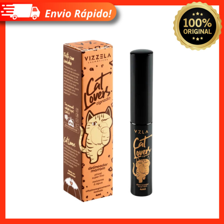 Delineador Líquido Cat Lovers Marrom Resistente 