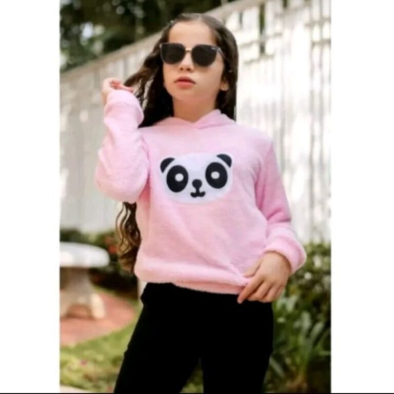 CASACO PANDA INFANTIL SURPER QUENTINHO COM CAPUZ