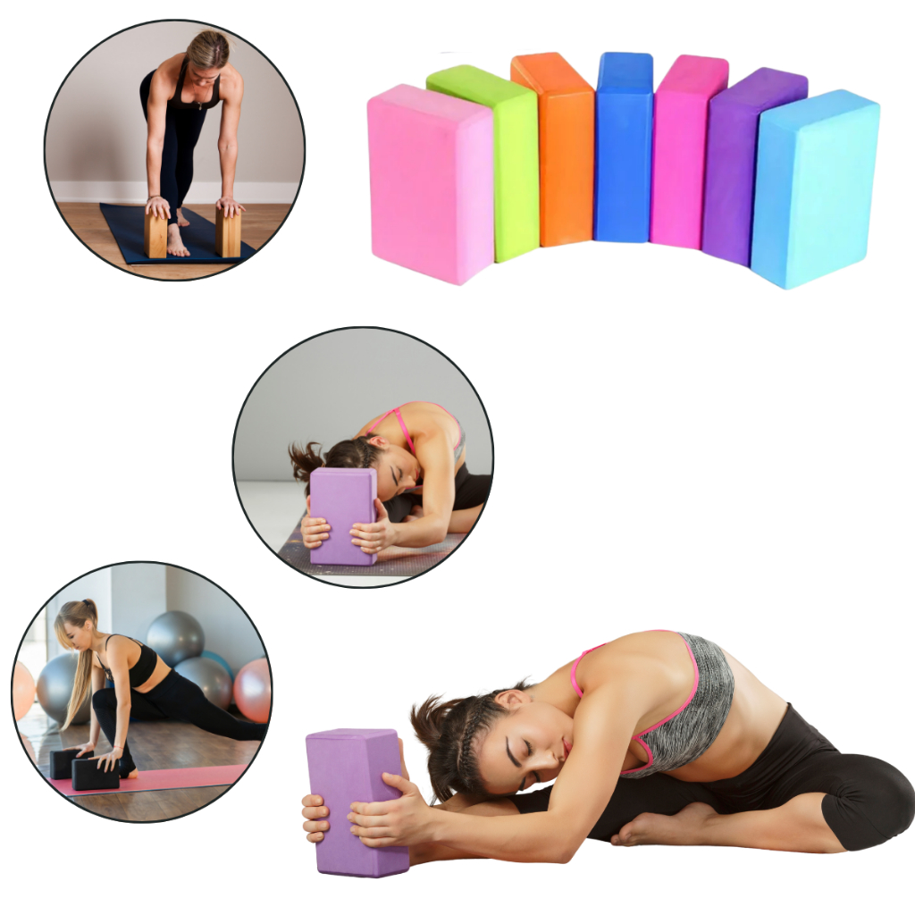 Bloco de Yoga Pilates 10 x 20 x 7,5cm Tijolo de Alongamento Fisioterapia