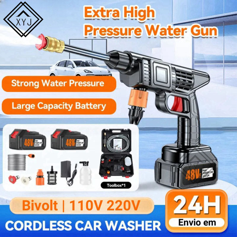 Lavadora De Alta Pressao Recarregavel Para Carros E Jardins Linha Premium – 48V Bateria