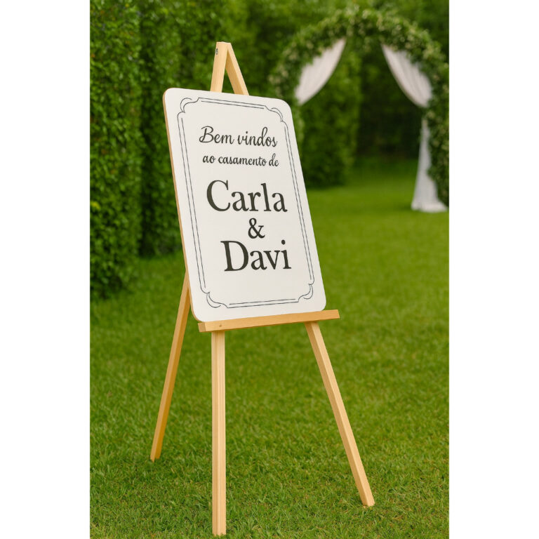Cavalete Para Placa De Recepção Casamento Evento