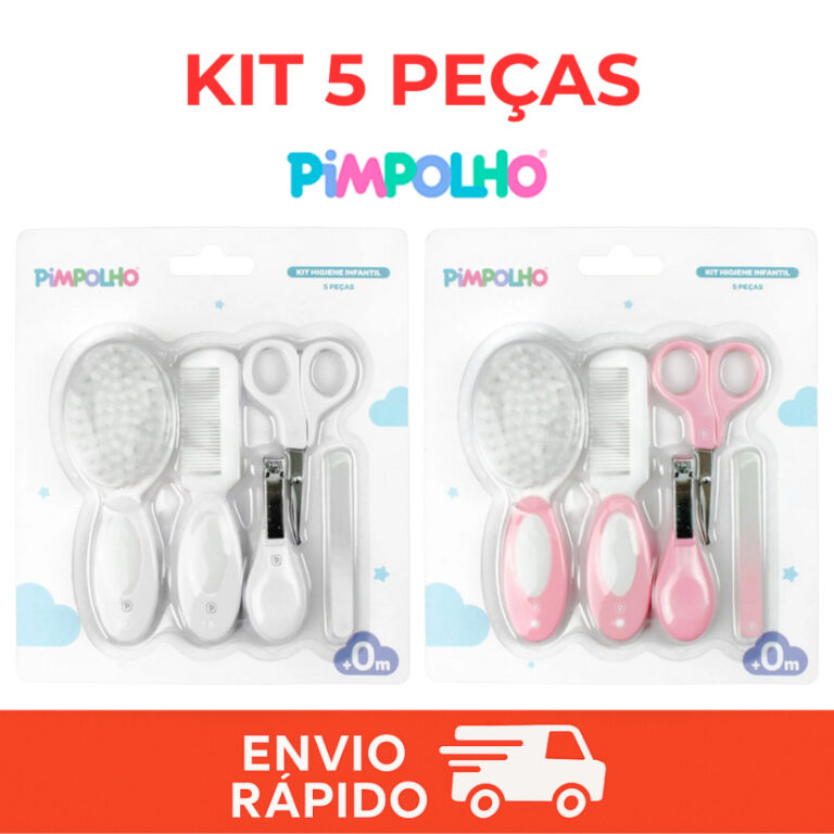Kit De Higiene Bebe 5 Peças Cuidados Recem Nascid