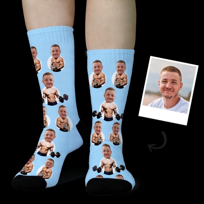 Meia Personalizada com Foto, Logo ou a sua Imagem de preferência.