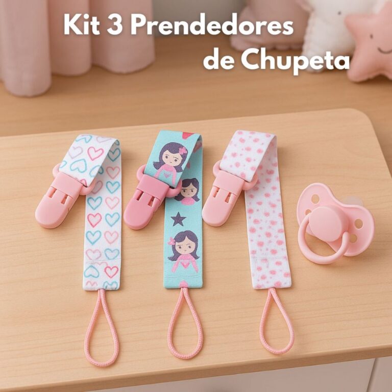 2 e 3 Prendedor de Chupeta Bico Bebe Baby Mam Buba