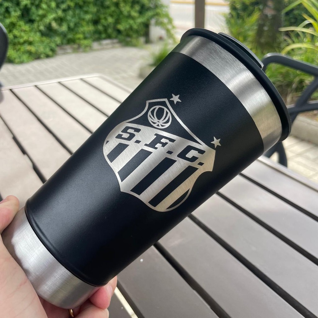 Copo Inox 473ml com Nome e Time Gravado a Laser