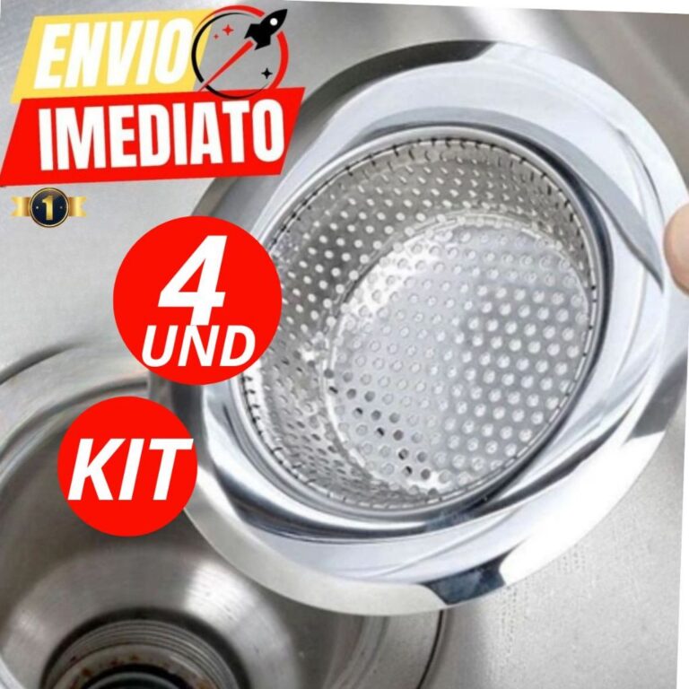 Kit Com 4 Ralinho Para Pia Cozinha Cuba 100%Inox 9