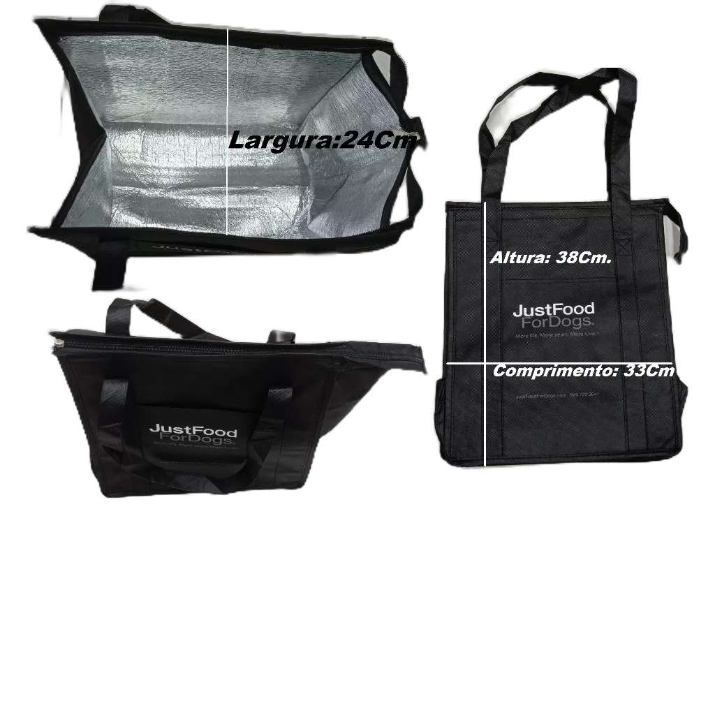 Bolsa Sacola Térmica Grande Com Alça e Fecho De Zepir
