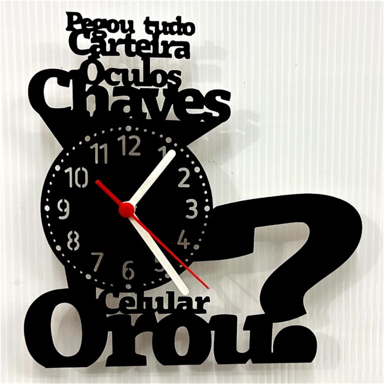 Relógio Decorativo Moderno em MDF  Frase Inspirad