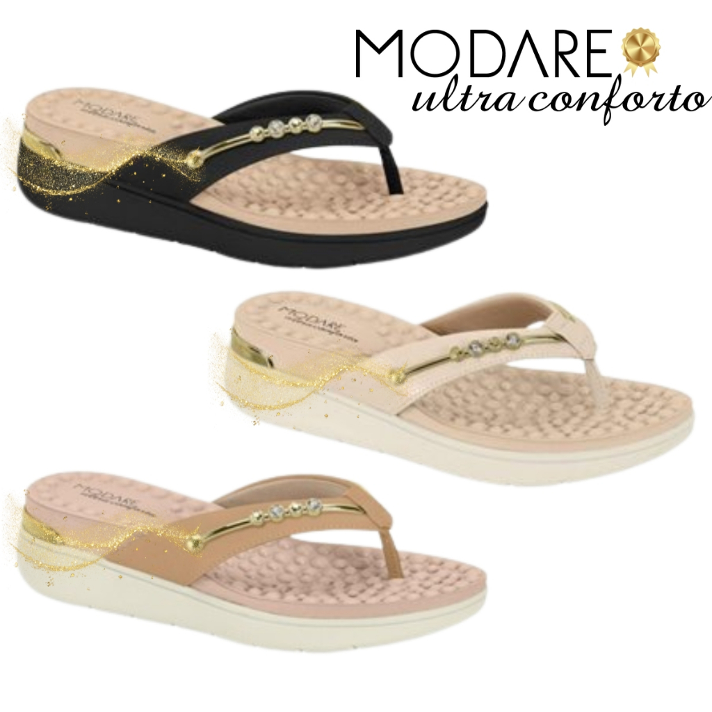 Chinelo Modare Ultraconforto Antiderrapante Ortopédico Esporão Fascite Plantar Joanete