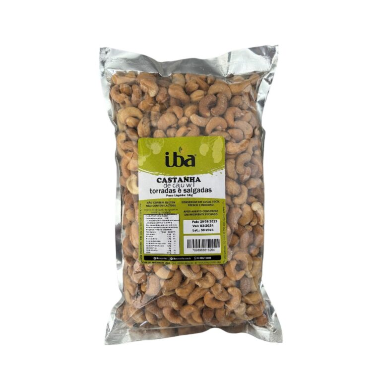 Castanha de Caju W1 Torrada com Sal IBA 1 KG