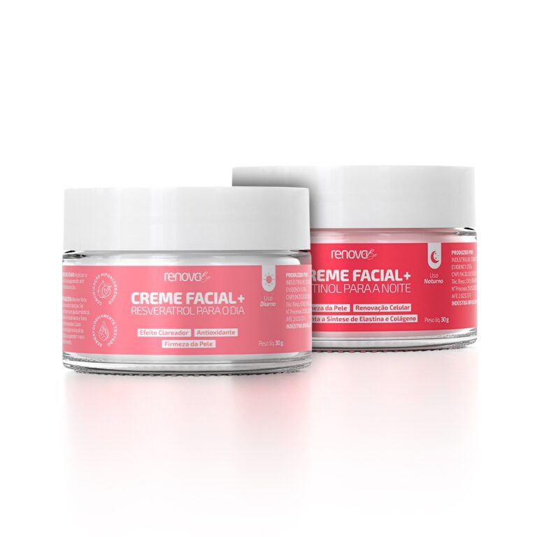 Creme Facial Retinol Noite e Resveratrol Dia ̵