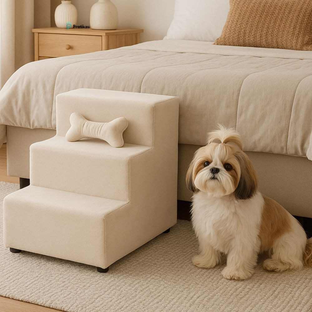 rampa pet para Cachorro, Gato Várias Cores Almofadada Veludo – Pratikza