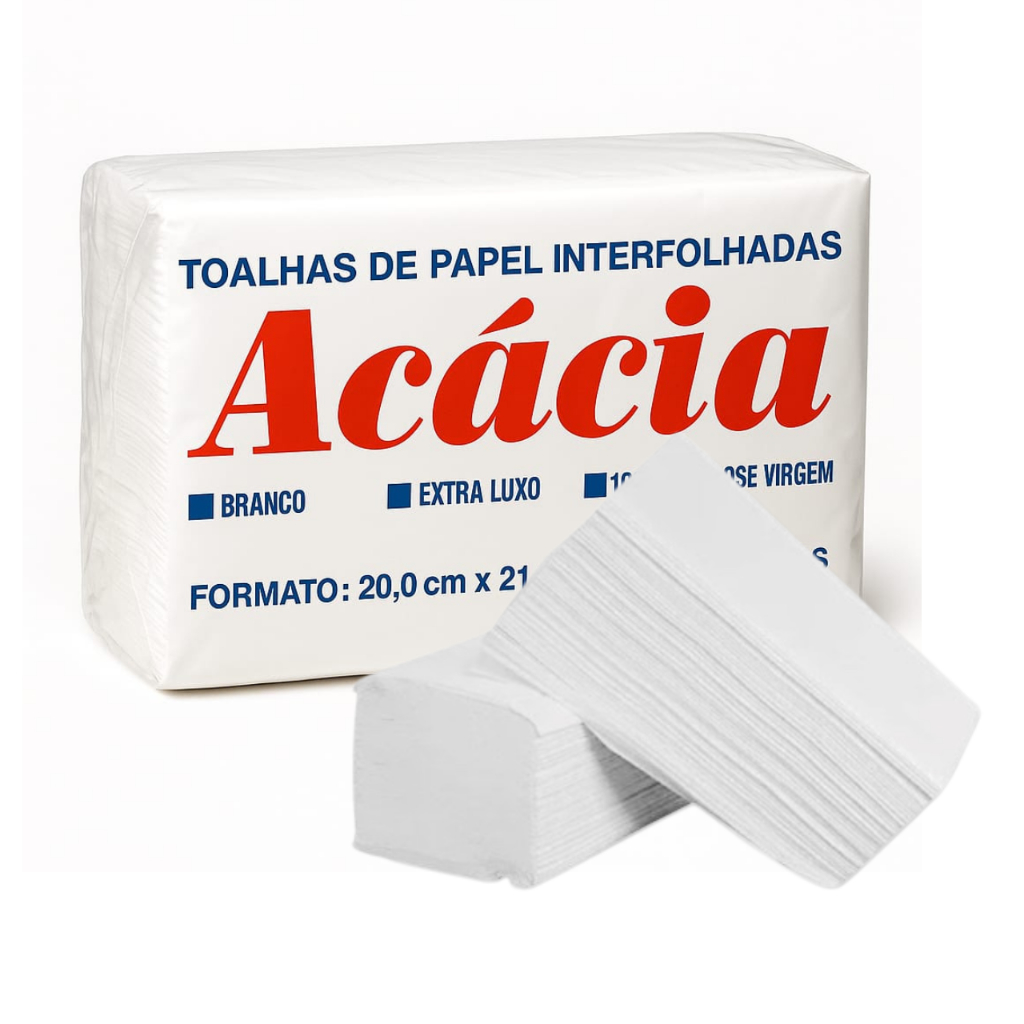 Kit com 5 pacotes Papel Interfolha Acacia 20×21