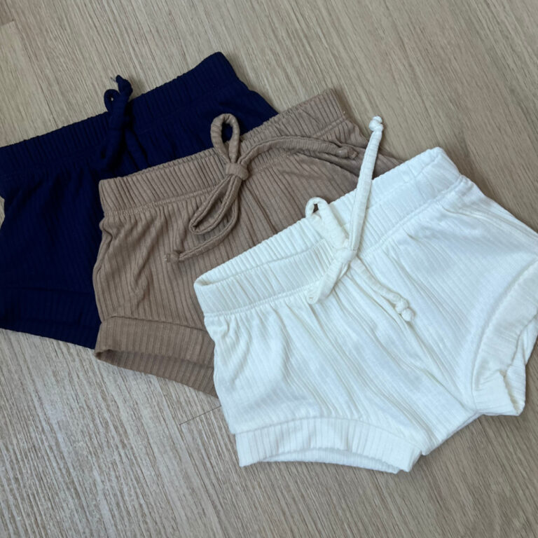 Short Bebê Tapa Fralda Infantil Canelado Menino L