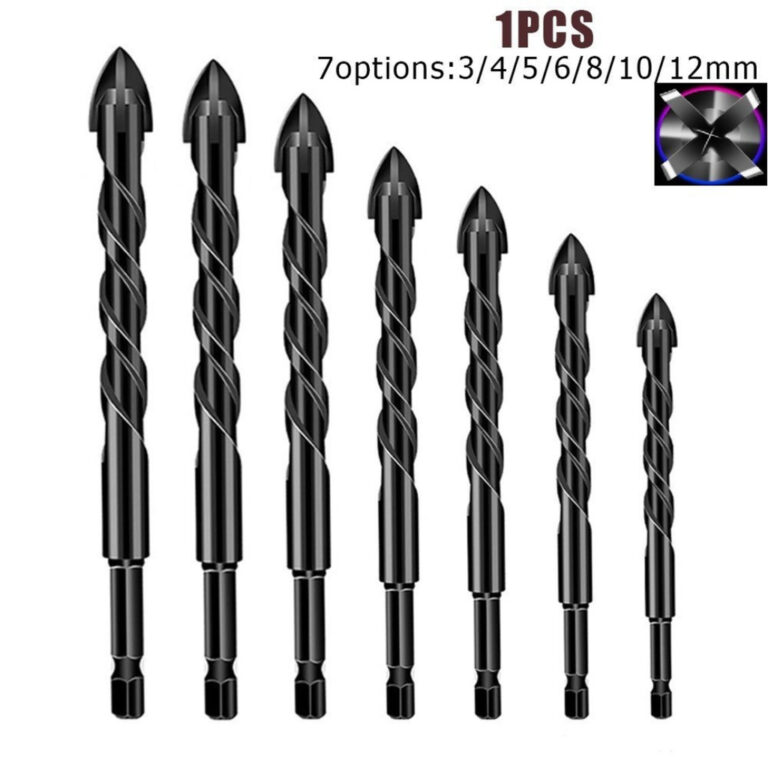 Kit 7 Brocas de Cerâmica Perfurada com 4 Lâminas