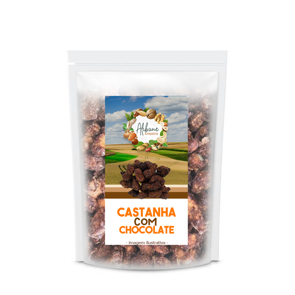 Castanha De Caju Caramelizada Com Chocolate 500g – Empório Alibune