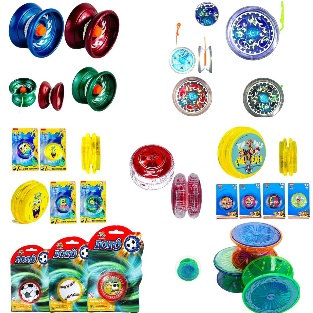 Yoyo Profissional Com Rolamento E Led Modelos Variados Ioio Do Bob Esponja, Patrulha Canina E Ioio M