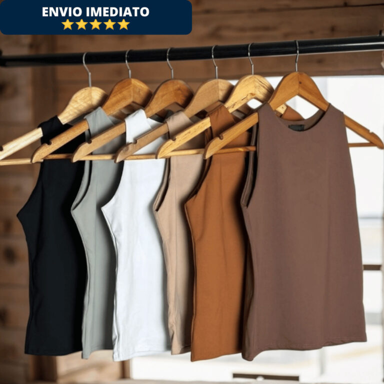 Regata Blusinha Feminina Suplex Duplo Básica Eleg