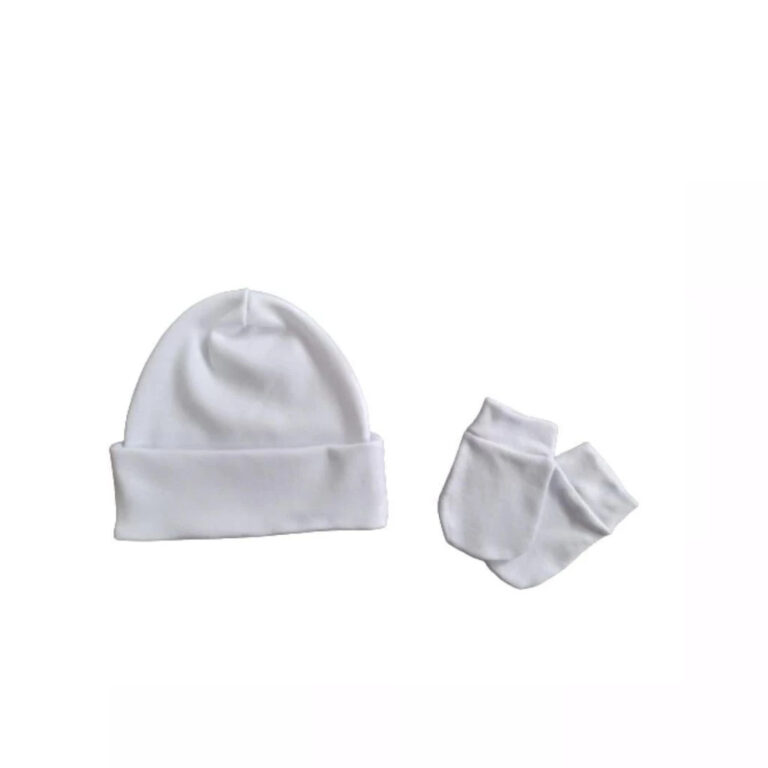 Kit Touca + Luvas 100% algodão enxoval unissex
