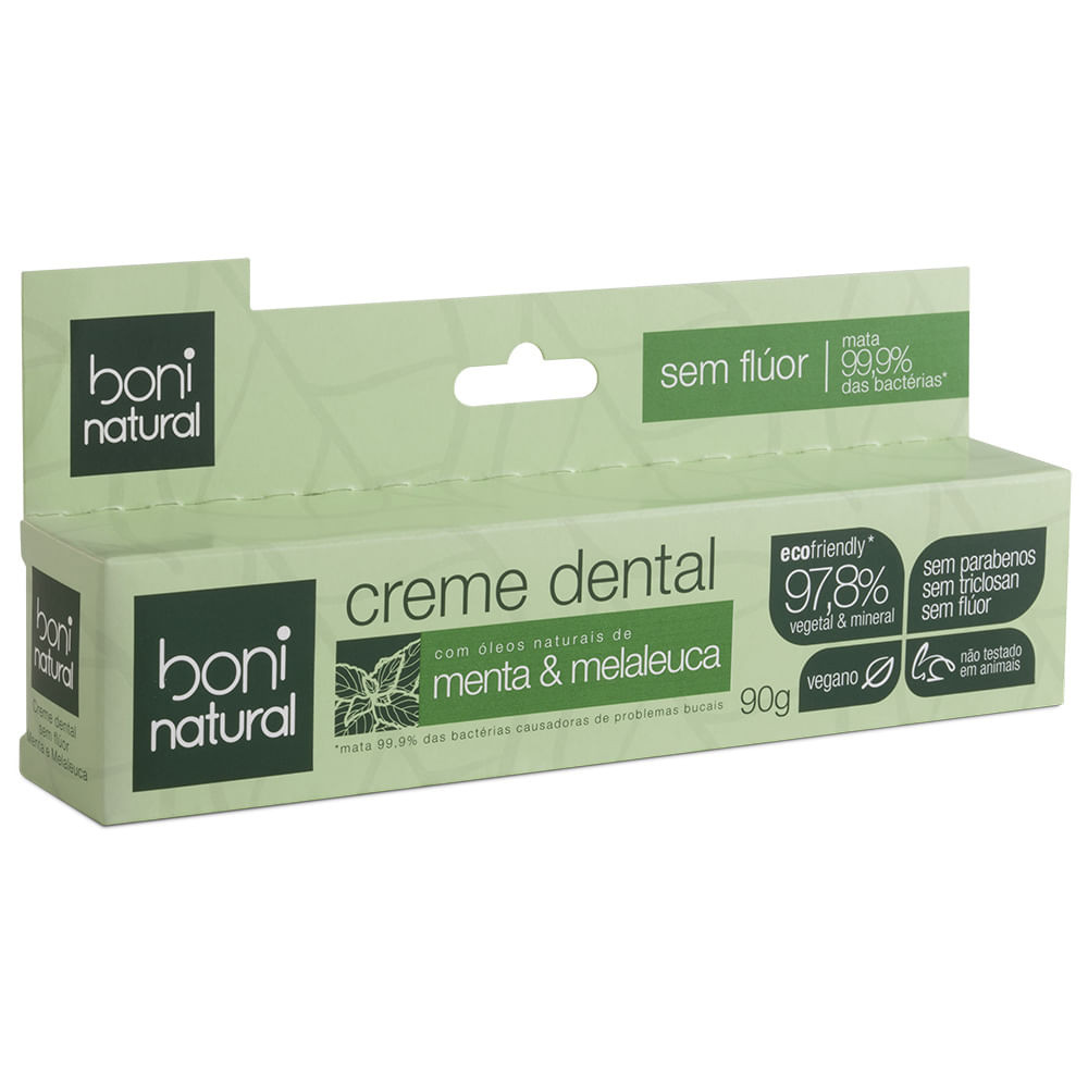 Creme Dental Boni Natural Menta e Melaleuca 90g
