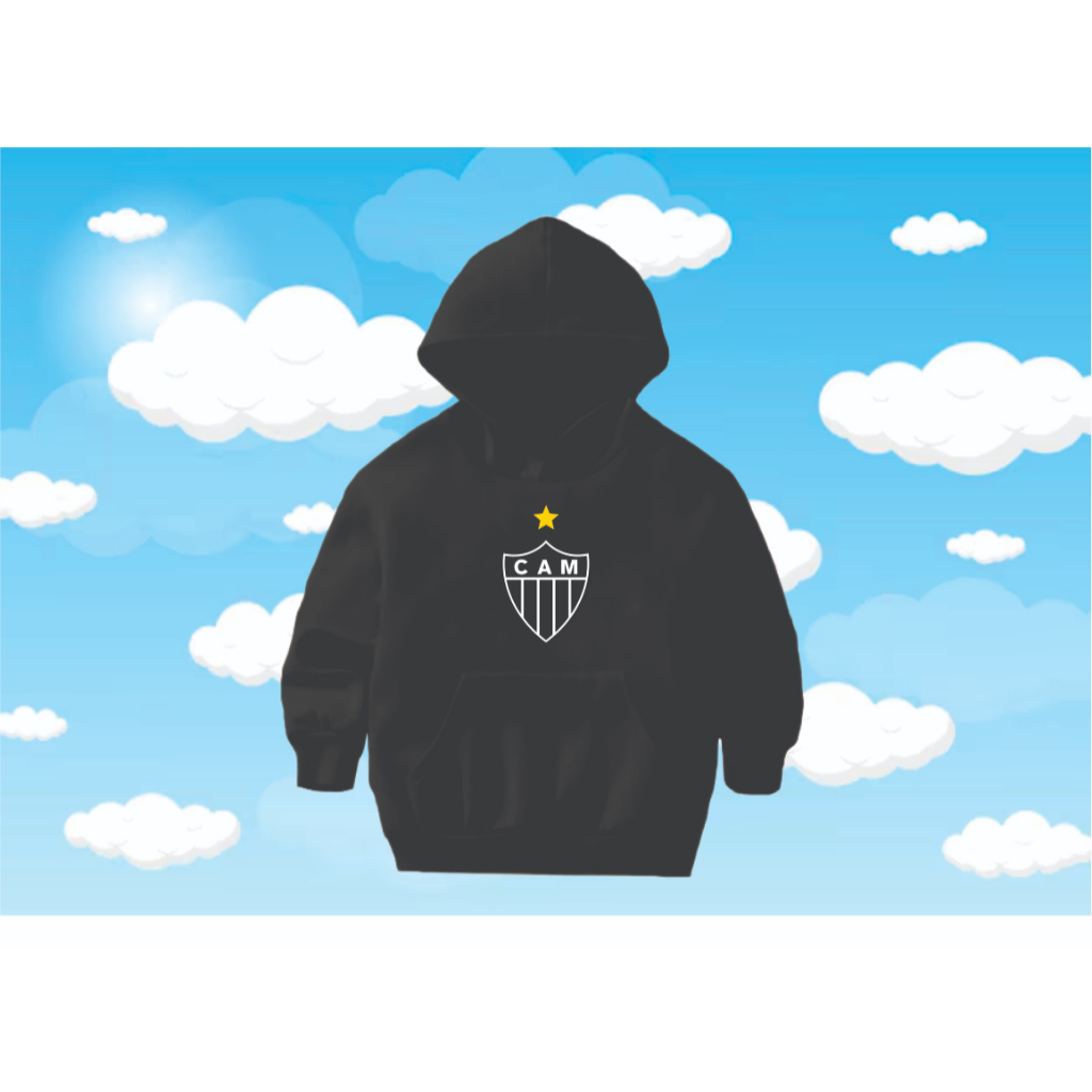 MOLETOM INFANTIL CASACO BLUSA DE FRIO CANGURU GALO ATLÉTICO MINEIRO MASCULINO FEMININO UNISEXX