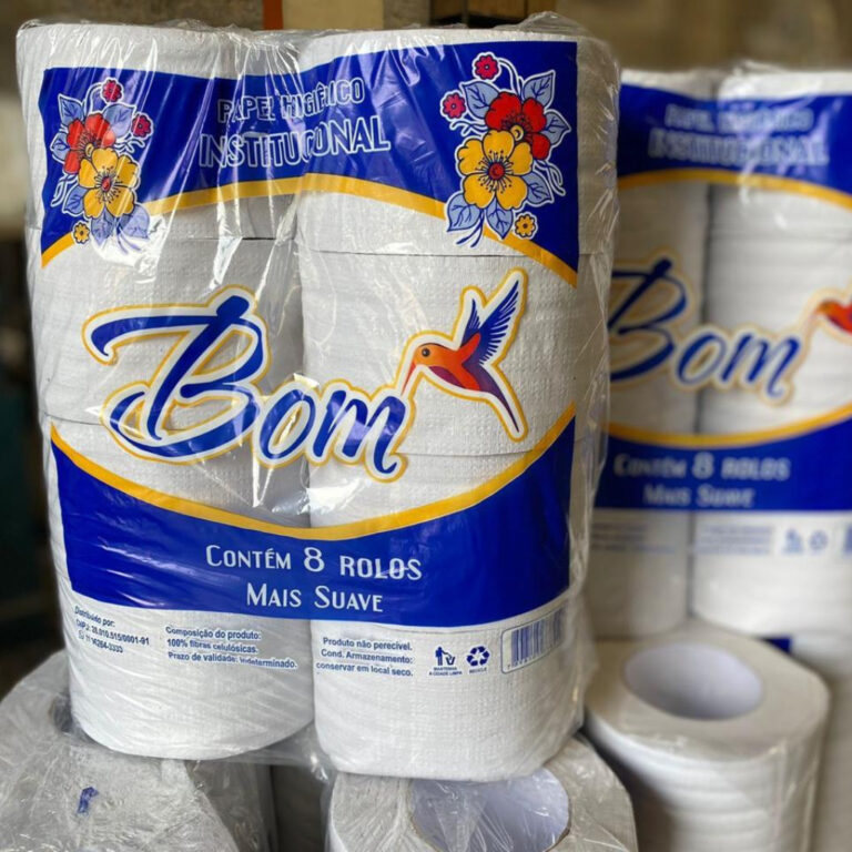 8 Rolos Papel higienico rolão Bom Folha Simples G