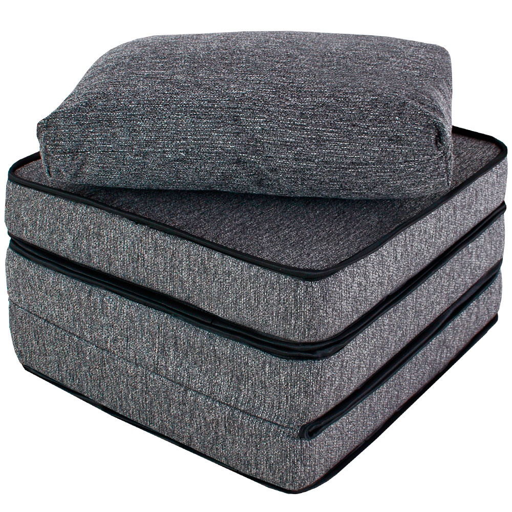 Puff Colchonete Dobrável / Sofá 3 em 1 + Travesseiro Solteiro BF Colchões