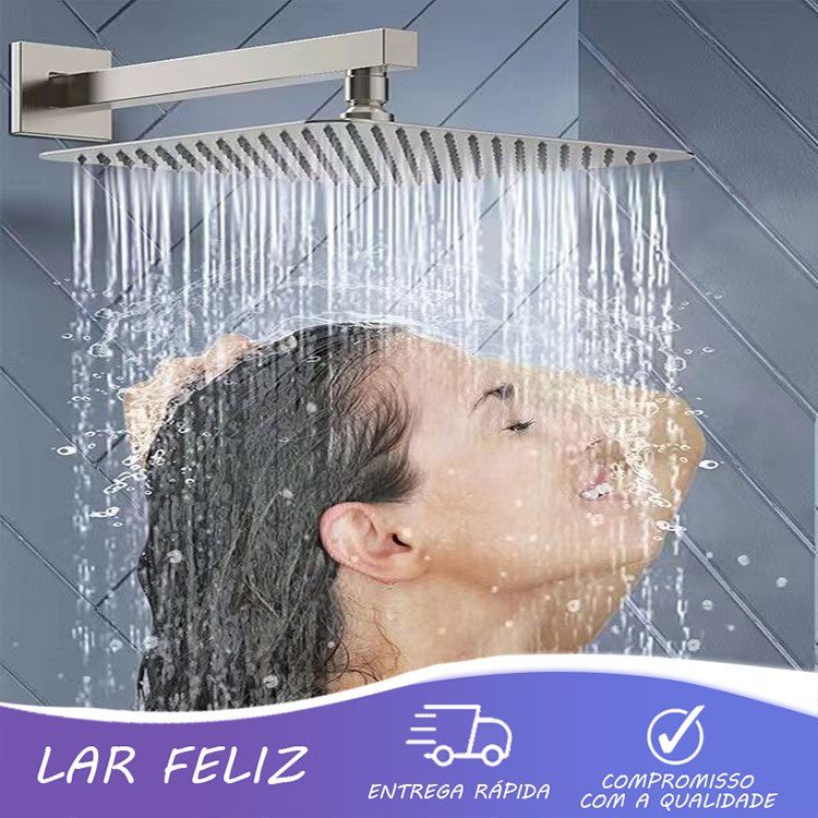 Chuveiro Ducha Quadrado Reto Banheiro Piscina Area