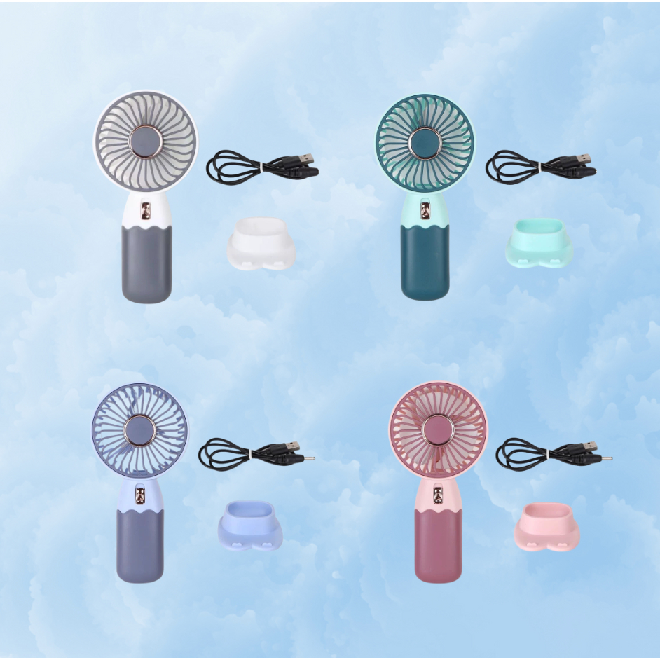Mini Ventilador De Mão Portátil Recarregável Usb com suporte Para Escritório