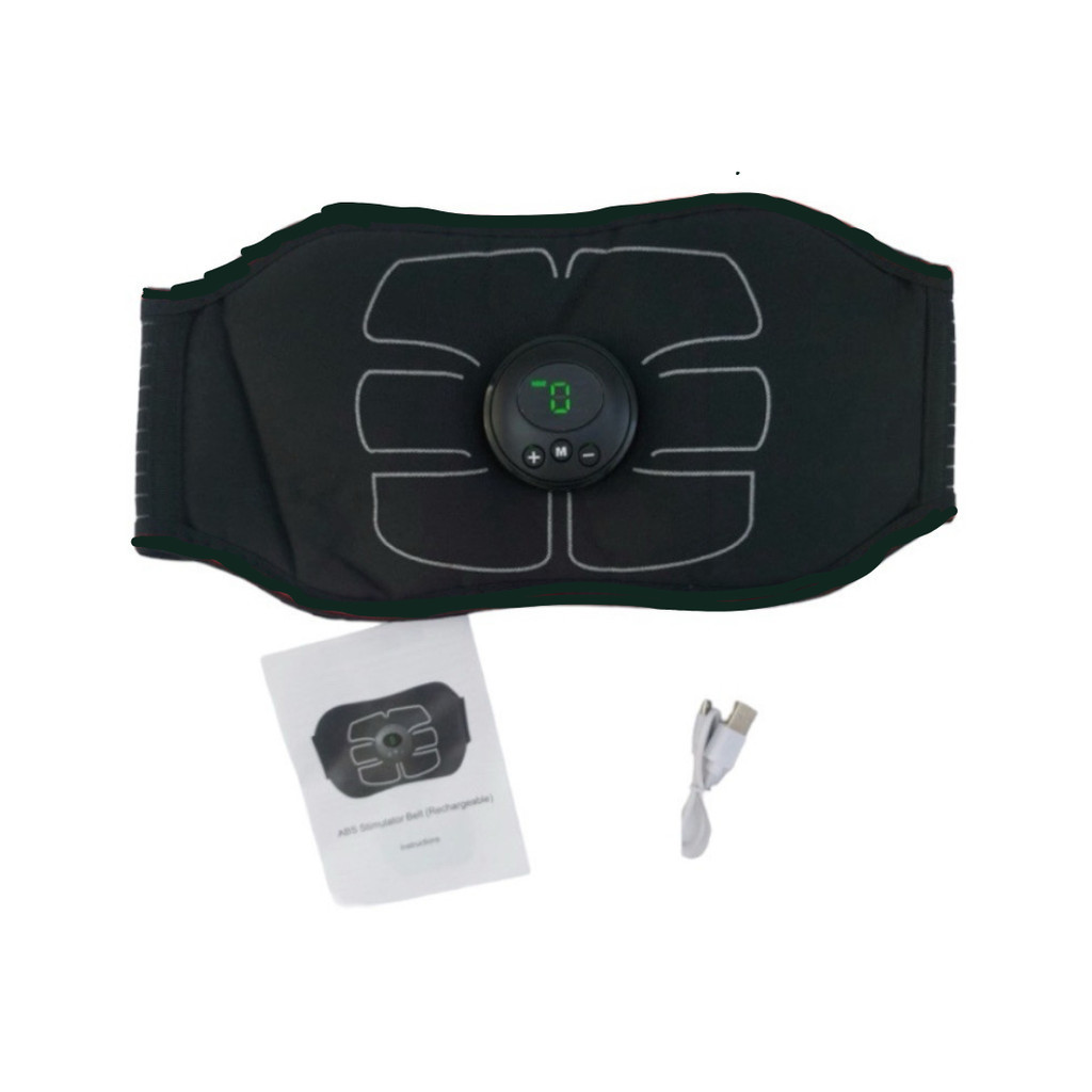 Cinta Abdominal EMS  Estimulador Muscular Elétrico Recarregável para Definição Rápida