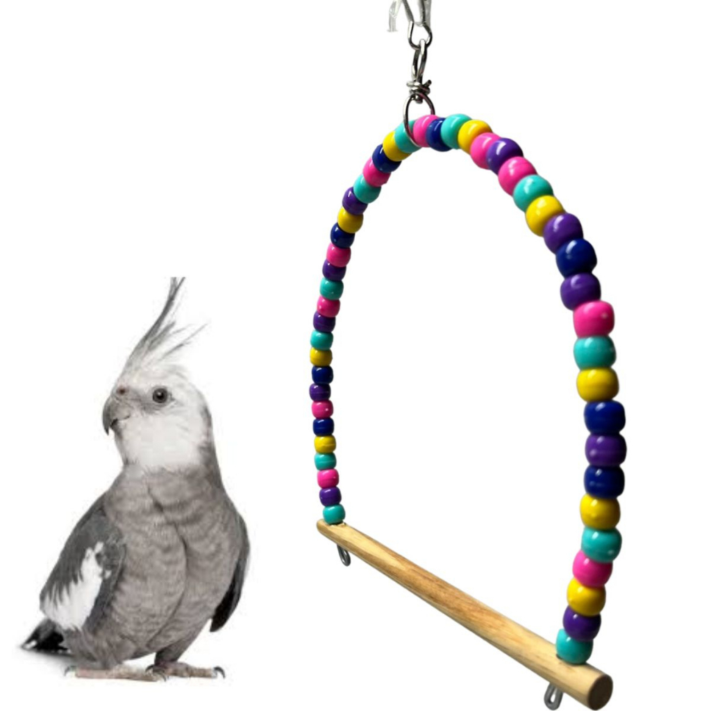 Balanço Missanga para Calopsita, Agapornis, Periquitos e outras aves