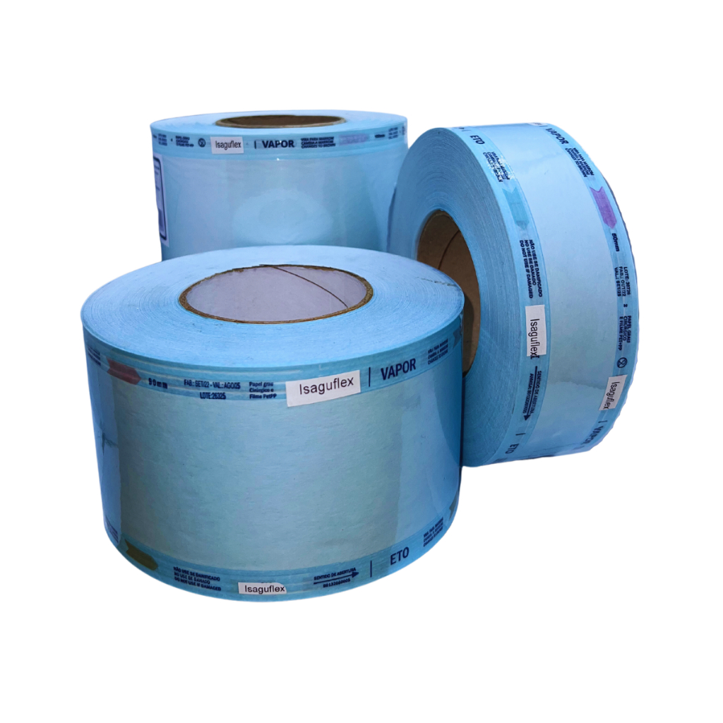 Bobina Grau Cirúrgico Papel para Esterilização AutoClave 10cm manicure dentista