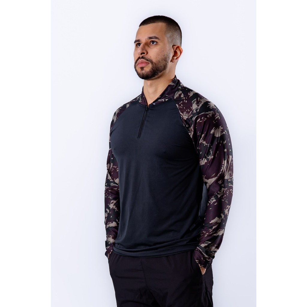 Blusa Academia Térmica Proteção Uv 50+ Segunda Pele Camiseta Blusa Malha Fria Unissex Manga Longa