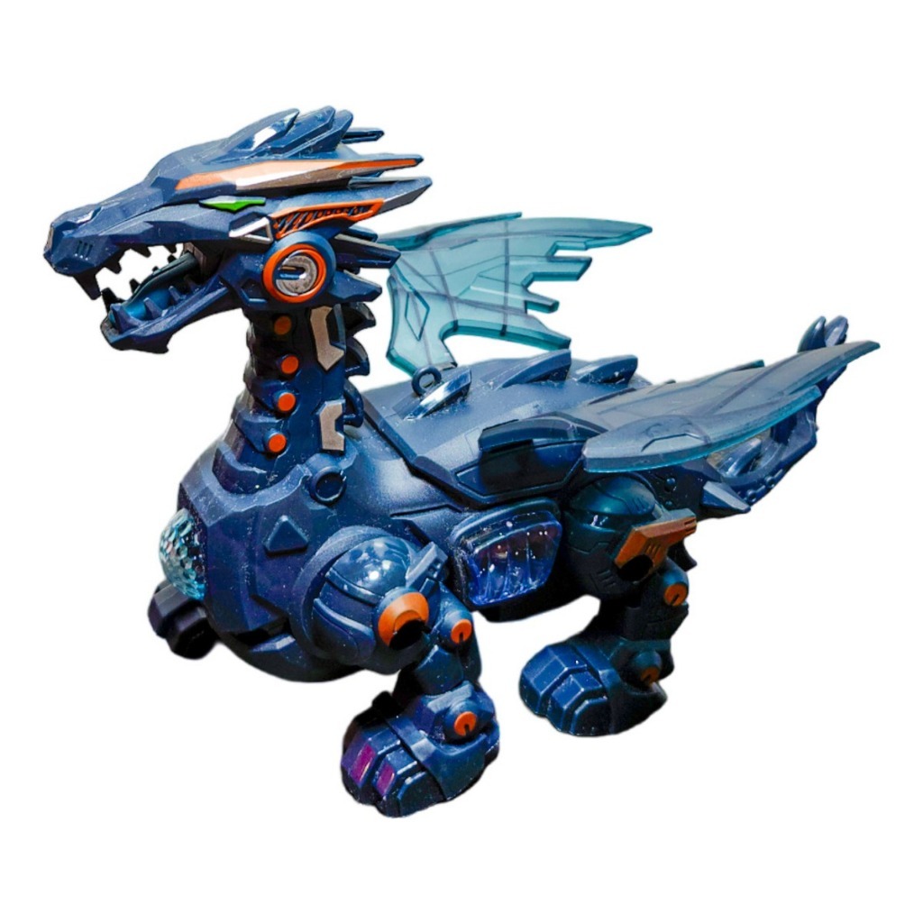 Dragão Robô Eletrônico que Caminha- Dinossauro Mecânico Com Luz e Som- Brinquedo Infantil Animal Rob