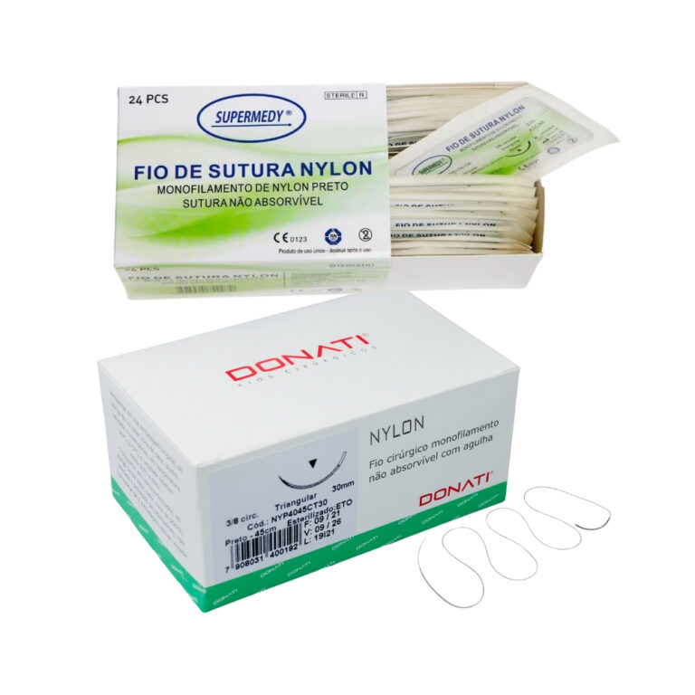 Fio de Sutura Nylon com Agulha Caixa c/24 und