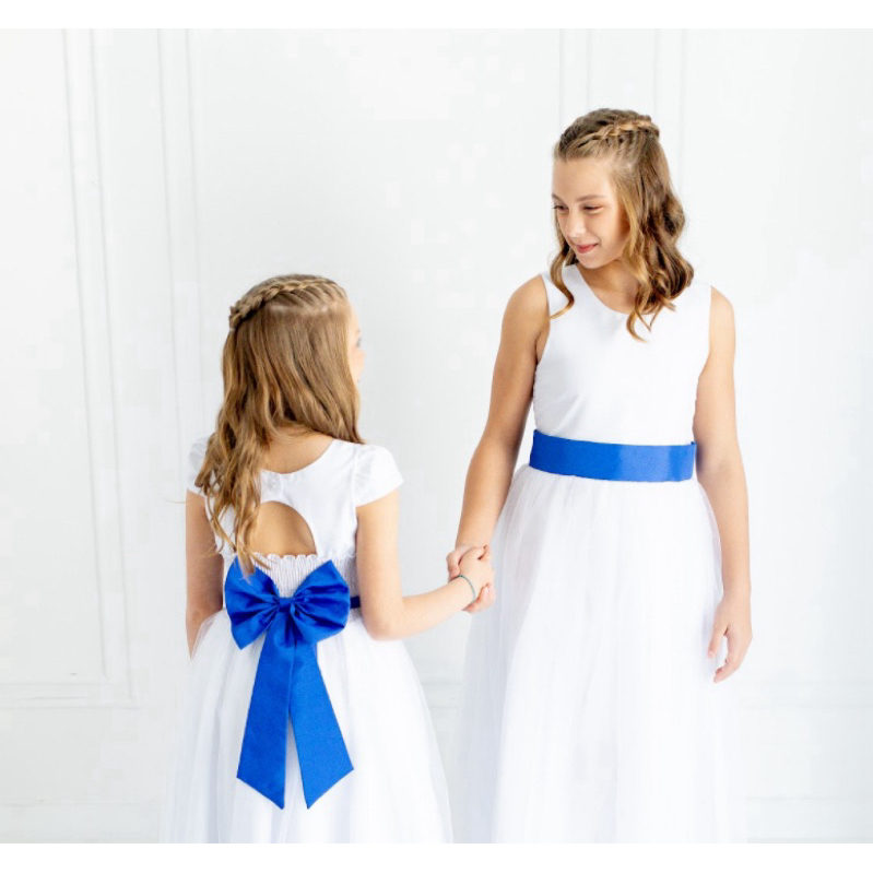 Faixa e Laço Dama de Honra Acessório: Azul Bebe, Cobalto, Azul Royal, Azul Marinho REF4196