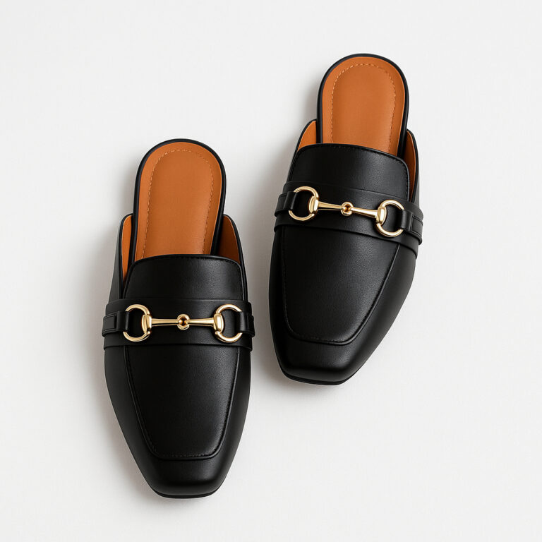 Mule sapato feminino quadrado  Muller corrente moc