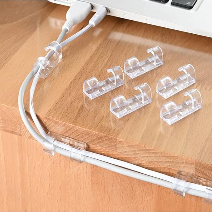 Kit de 100 Peças Clip Fixador Organizador de Fios