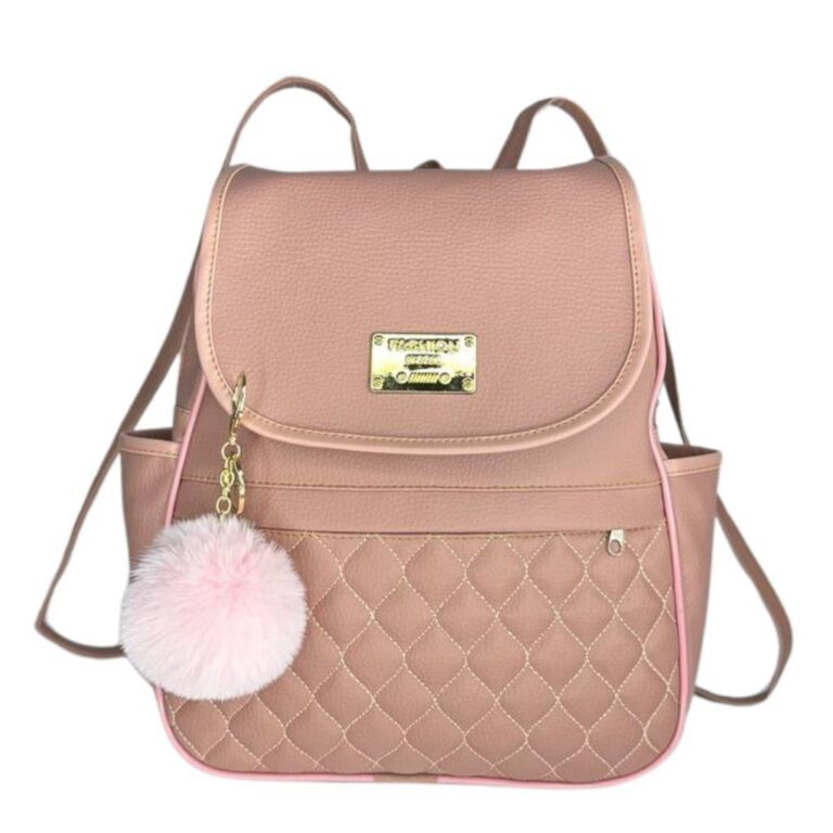 Bolsa Mochila Feminina de Costas Courino Elegante 
