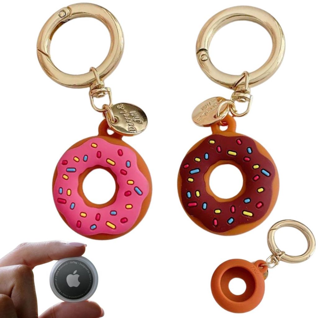 Chaveiro Capinha Case  Capa Rosquinha Donuts Airtag Silicone