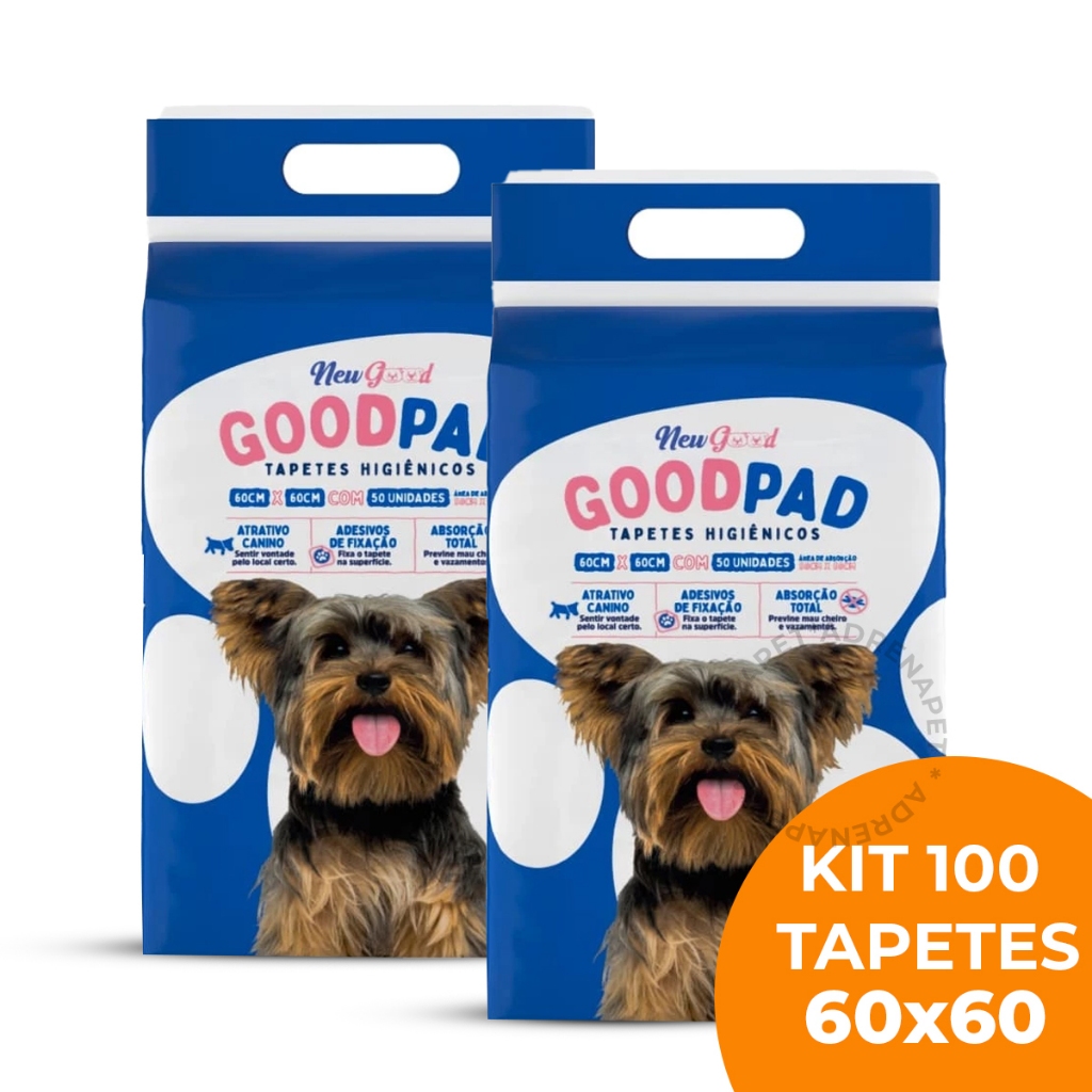 Kit Tapetes Higiênico Para Cachorro Good Pad Pet 60×60