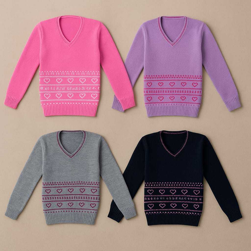 Blusa Infantil Feminina de Tricot em Lã para Menina  Quentinha e Estilosa