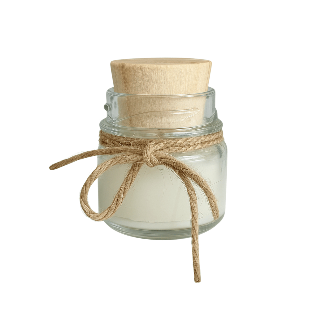 Kit Potinhos de Vidro 40ml com Tampa Madeira Para Mini Velas Lembrancinhas de Casamento Decoração Mi