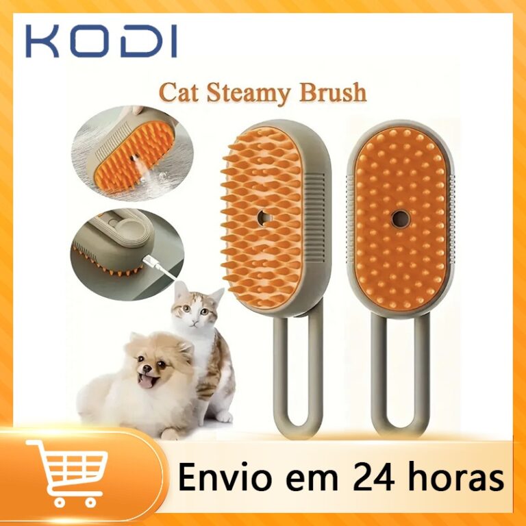 Escova A Vapor Para Gatos Cães 3 Em 1 Escovas El