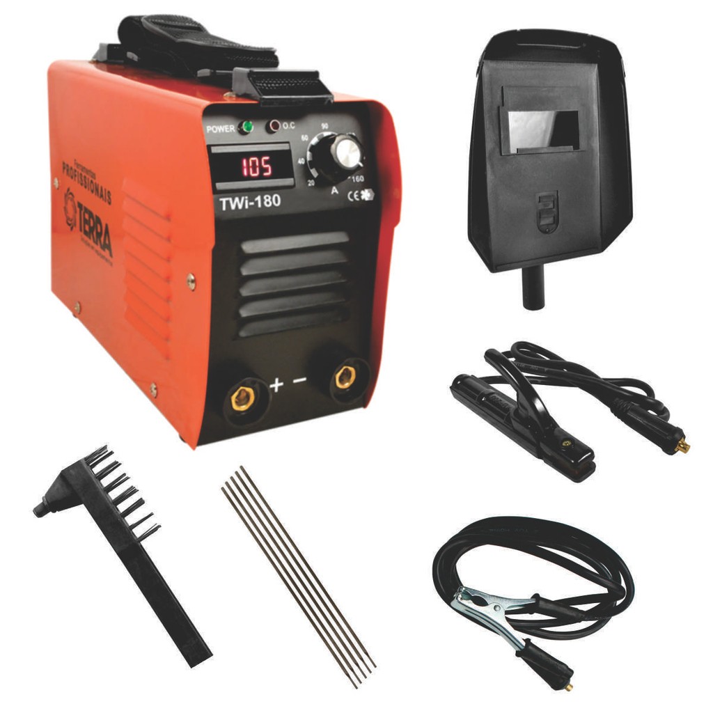 Máquina de Solda Inversora Digital Soldadora Profissional Terra TWI-180 – 127/220V