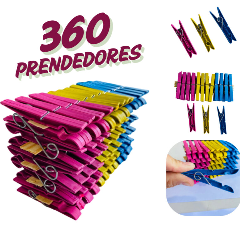 Kit com 360 / 180 / 120 / 60 Pregadores de Roupa e