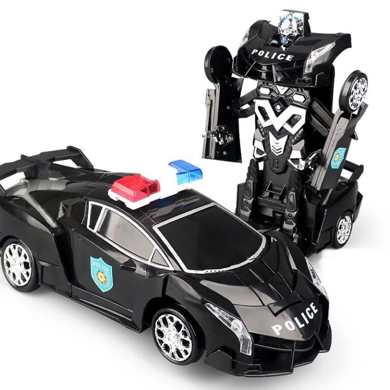 Carrinho de Policia Transformes Venom Preto Bate e