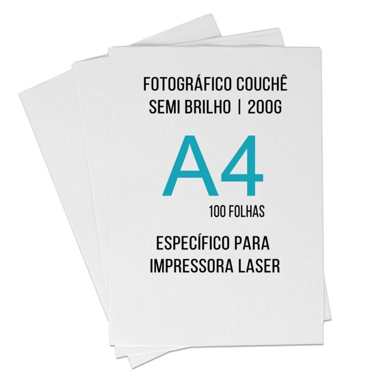 Papel Fotográfico Couche Semi Brilho A4 200g Espe
