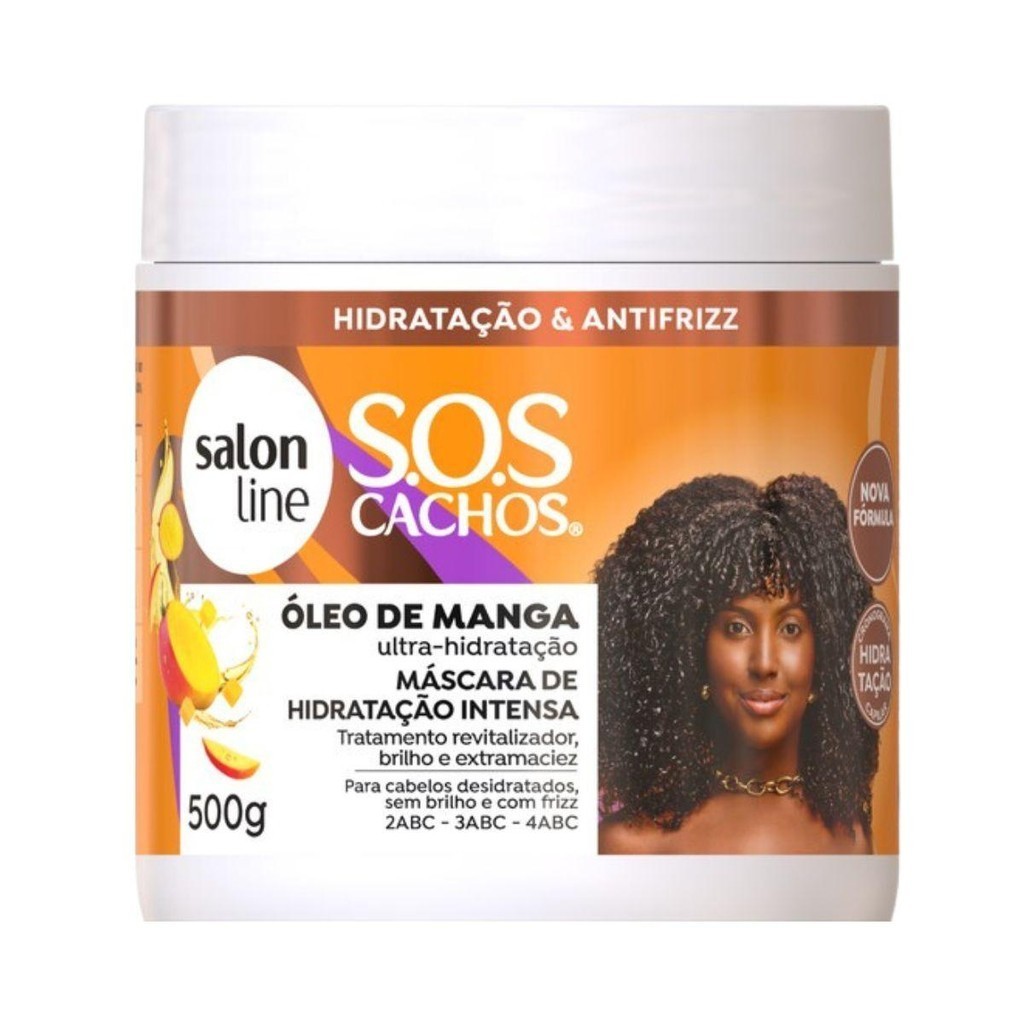 MÁSCARA DE HIDRATAÇÃO INTENSA SALON LINE SOS CACHOS ÓLEO DE MANGA 500G